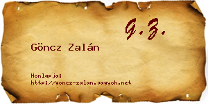 Göncz Zalán névjegykártya
