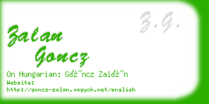 zalan goncz business card